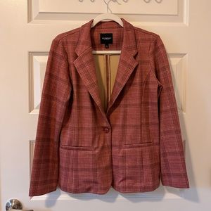Liverpool Los Angeles Pink Plaid Blazer